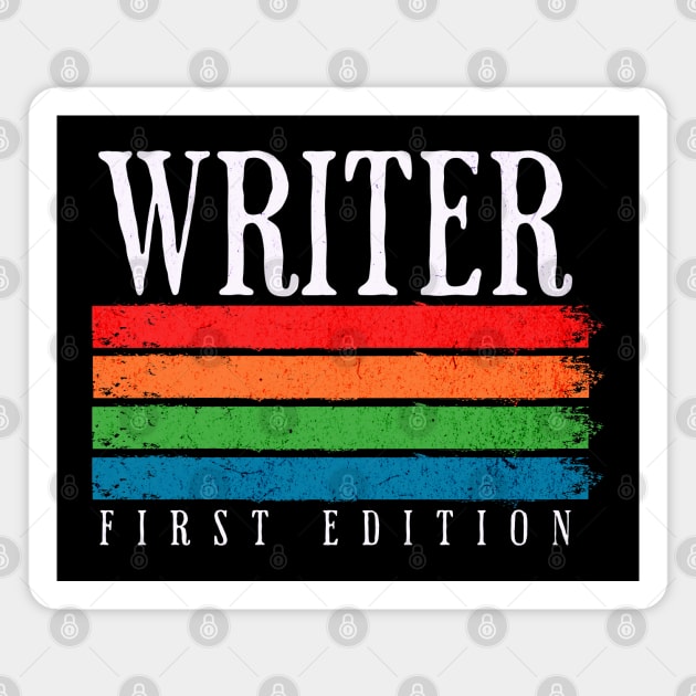 Retro Grunge Writer First Edition Magnet by H. R. Sinclair